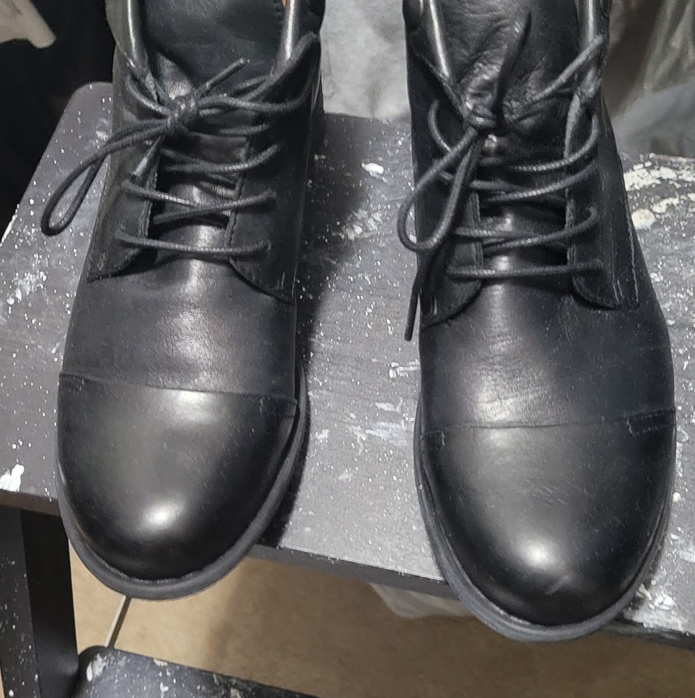 Leather booties